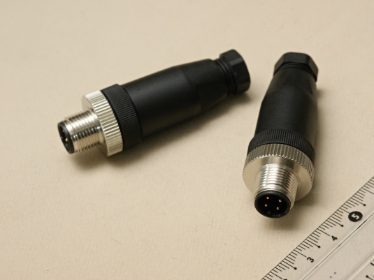M12-PG7-4S (герметичные) (4 конт.) (кабельная вилка) (аналог XZCC12MDM40B)
