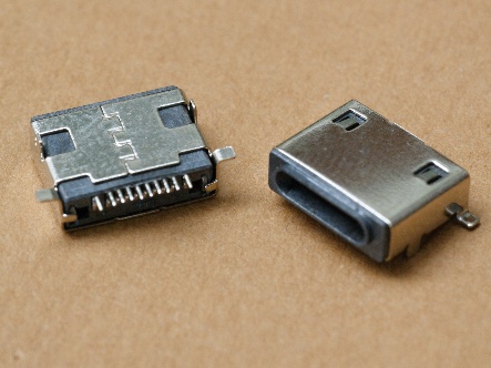 micro-USB-10S-106 (розетка на плату, 10 конт., для iPhone)