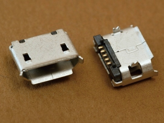 micro-USB-5S-04 (розетка на плату)